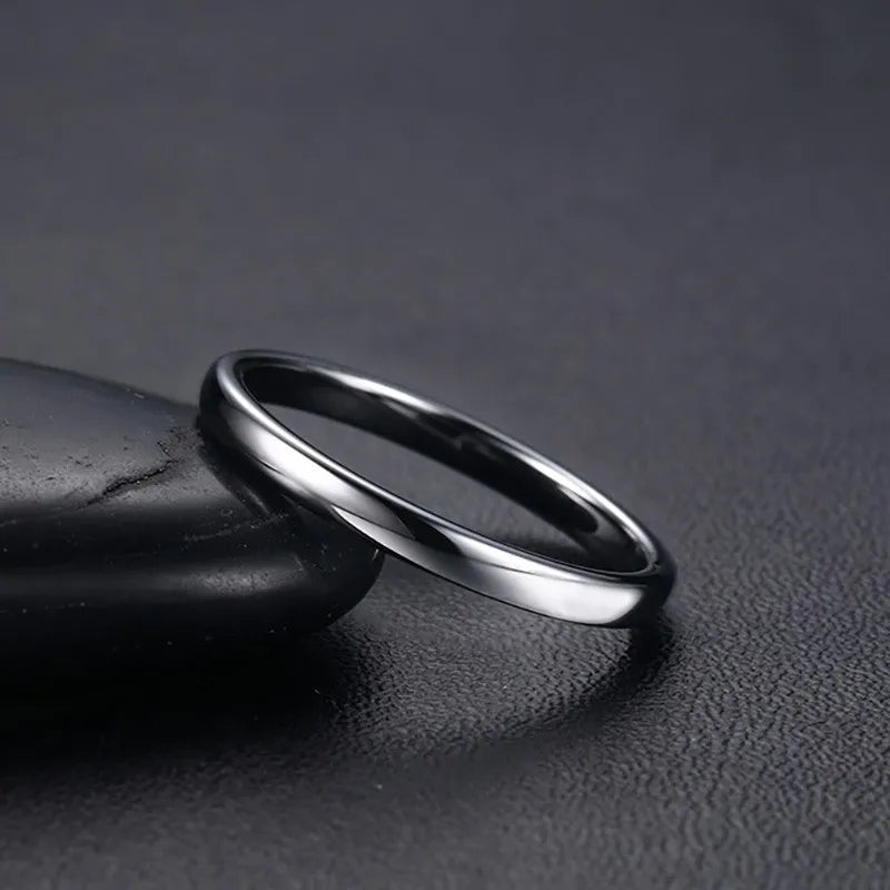 Anti Scratch Tungsten Wedding Rings for Women Men Simple Classic Wedding Bands for Couples Basic Jewelry (GoldenCity)