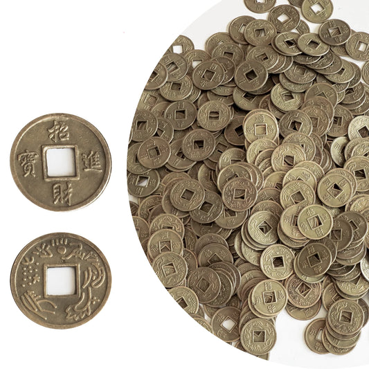 10/20/24Mm Chinese Feng Shui Lucky Coins Ancient Oriental Emperor Qing Money Good Fortune Dragon Coin Gift for Collection (GoldenCity)