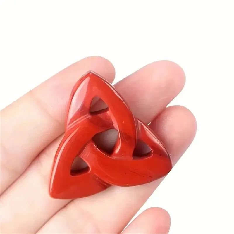 Natural Stone Lrish Knot Healing Cavring Tumble Ornament 1 Inch (GoldenCity)