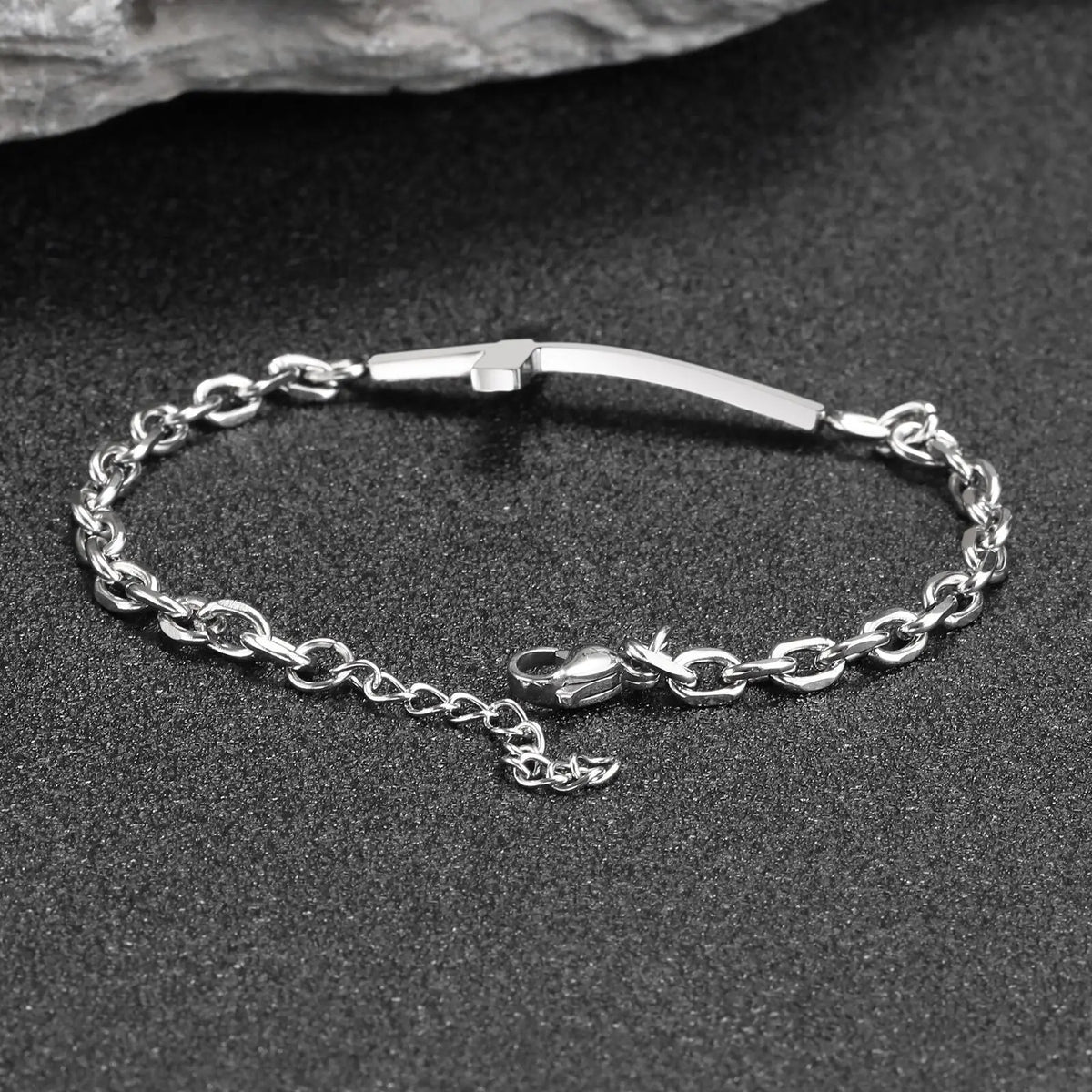Stainless Steel Mens Cross Bracelets, Adjustable Rolo Link Chain Wristband, Christ Faith Jewelry Gift (GoldenCity)