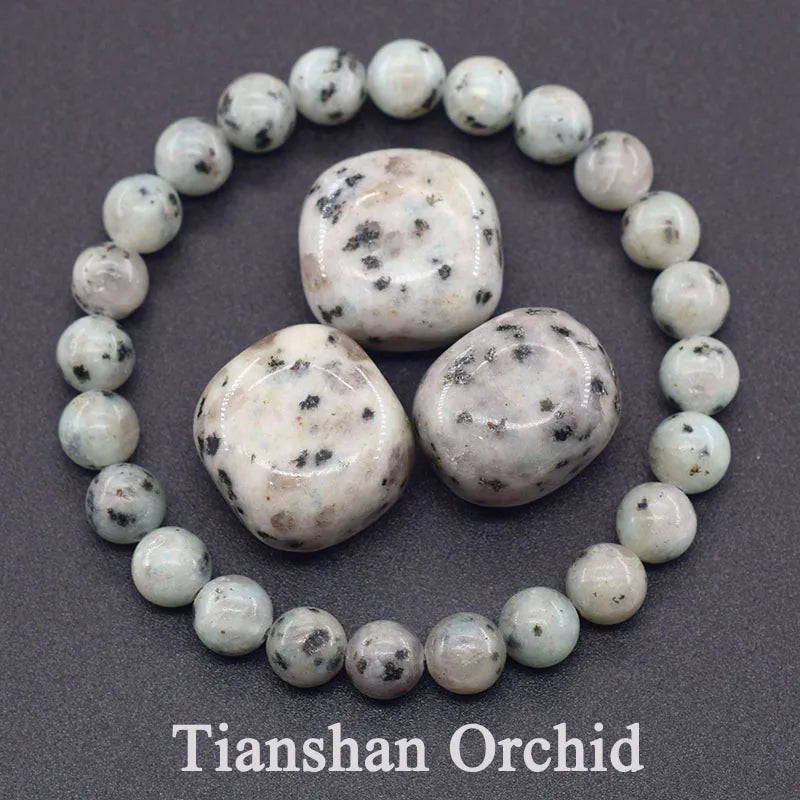 Natural Rhodonite Beaded Bracelets Men Women Energy Stone Beads Stretch Bracelets Yoga Healing Gem Beads Bangle Jewelry Gifts (GoldenCity)