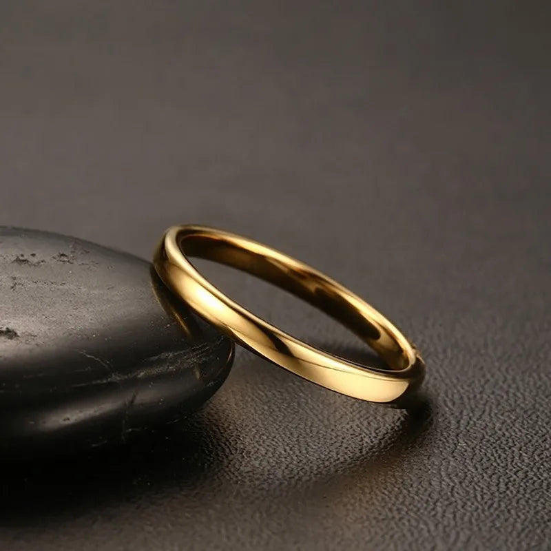 Anti Scratch Tungsten Wedding Rings for Women Men Simple Classic Wedding Bands for Couples Basic Jewelry  (GoldenCity)
