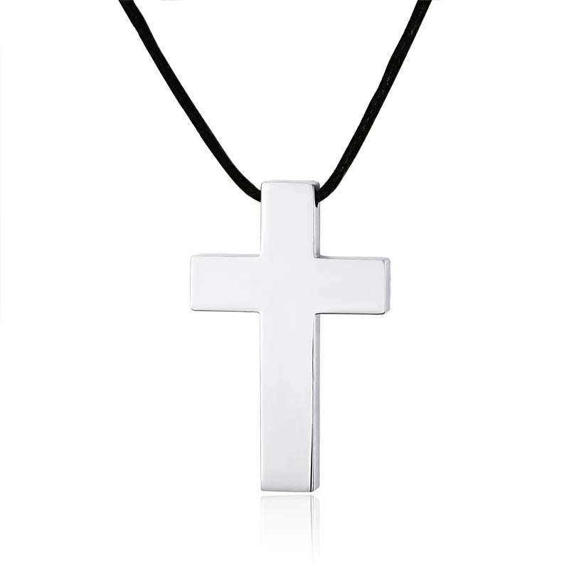 Classic Cross Necklace Men,Minimalist Stainless Steel Christianity Faith Pendant Jewelry,Prayer Gift for Him  (GoldenCity)
