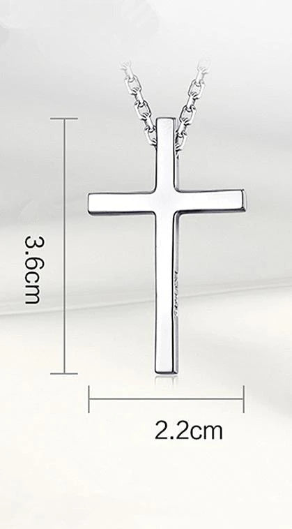 Trendy 925 Sterling Silver Necklace For Men Jewelry Female Classic Cross Pendant Necklaces Male Choker Bijou Lady Necklaces Hot  (GoldenCity)