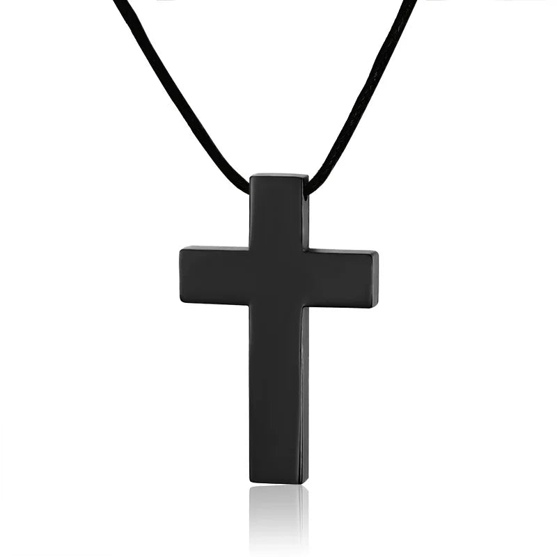 Classic Cross Necklace Men,Minimalist Stainless Steel Christianity Faith Pendant Jewelry,Prayer Gift for Him  (GoldenCity)