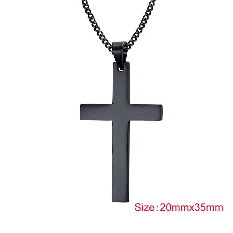 Classic Cross Necklace Men,Minimalist Stainless Steel Christianity Faith Pendant Jewelry,Prayer Gift for Him  (GoldenCity)