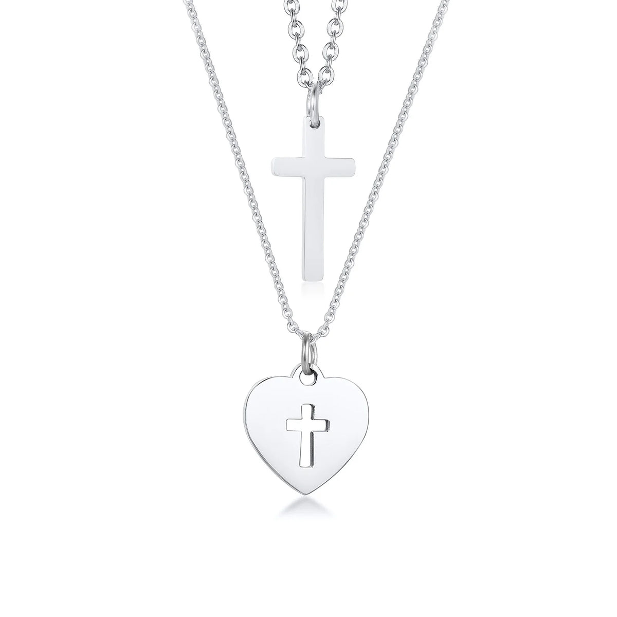 Minimalist Cross Necklaces Faith Pendant,Simple Stainless Steel Christian Prayer Religious Women Men Jewelry,Car Pendant  (GoldenCity)