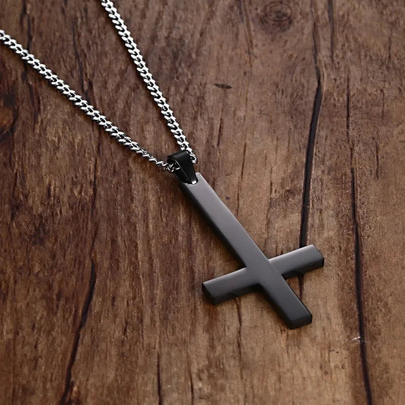 Classic Cross Necklace Men,Minimalist Stainless Steel Christianity Faith Pendant Jewelry,Prayer Gift for Him  (GoldenCity)