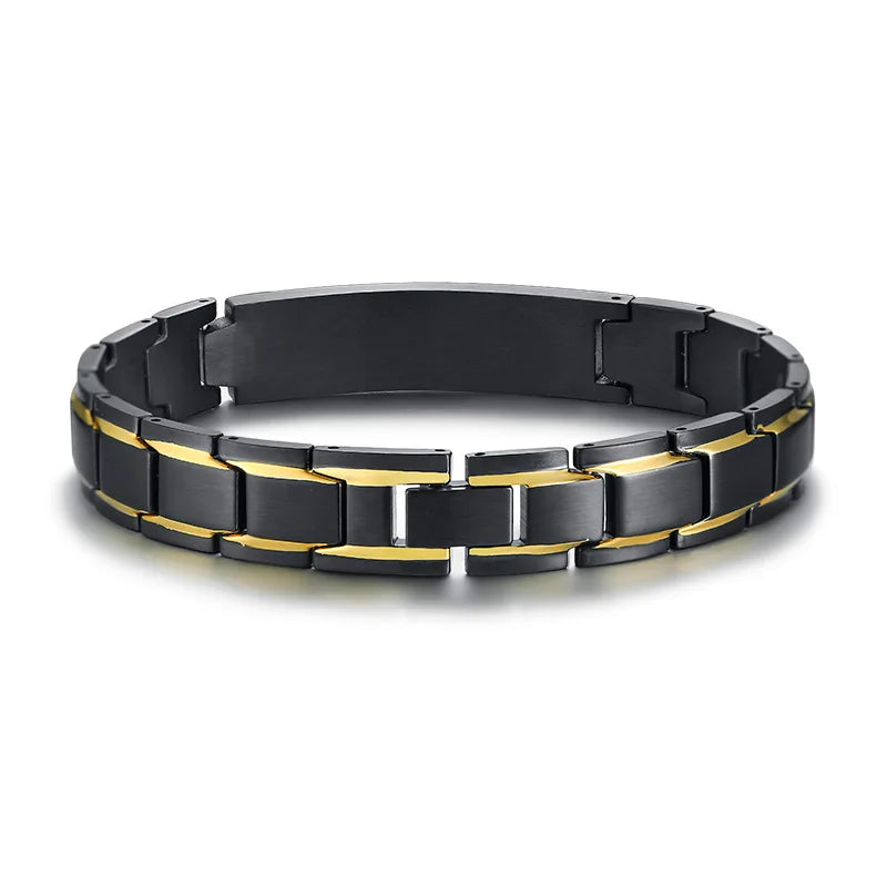Stainless Steel Metal Bracelet Men Russian Spanish Korean Language Christian Lord's Prayer  (GoldenCity)