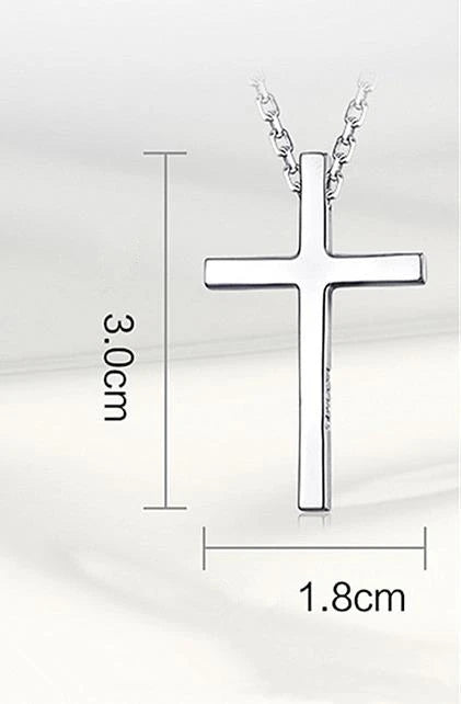Trendy 925 Sterling Silver Necklace For Men Jewelry Female Classic Cross Pendant Necklaces Male Choker Bijou Lady Necklaces Hot  (GoldenCity)