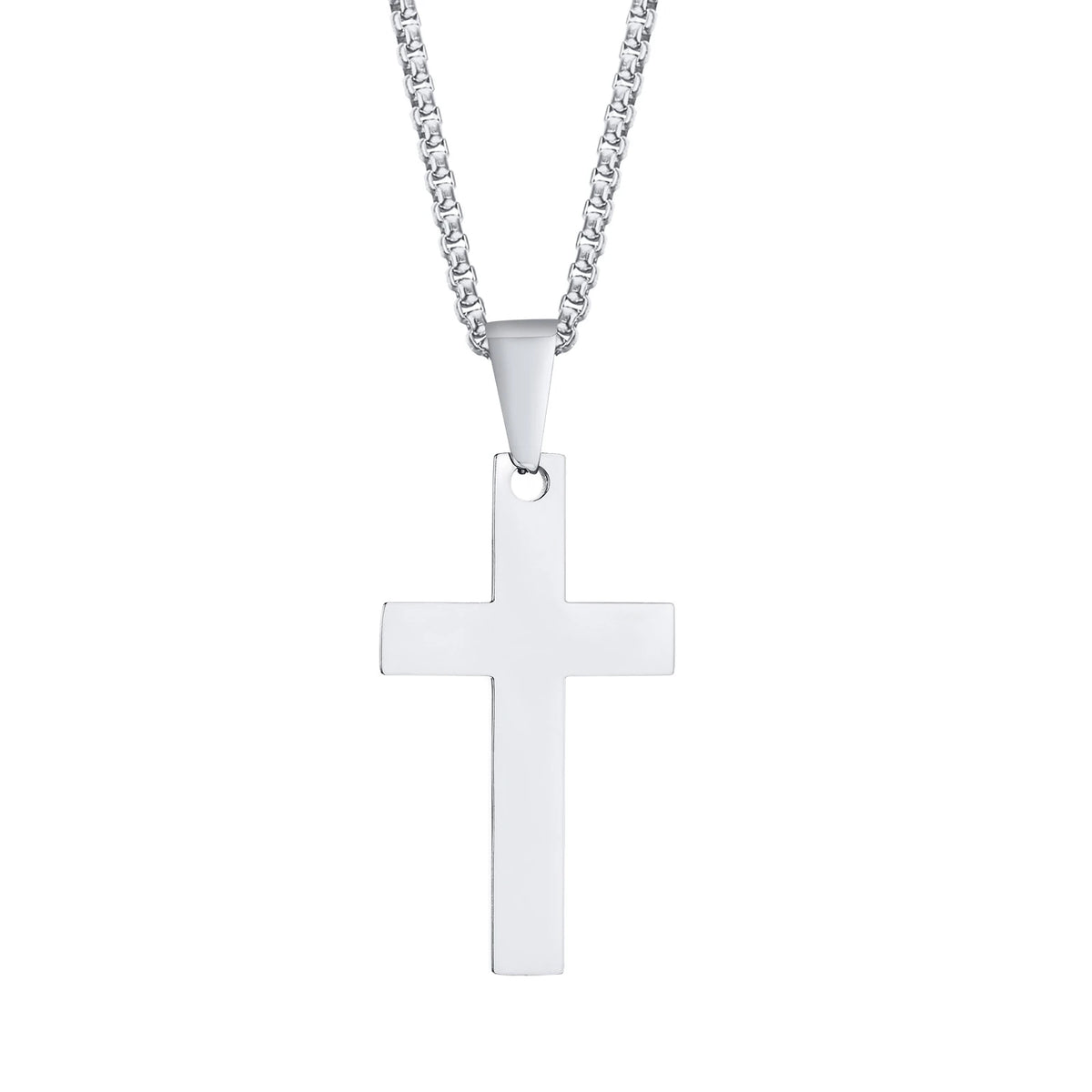 Minimalist Cross Necklaces Faith Pendant,Simple Stainless Steel Christian Prayer Religious Women Men Jewelry,Car Pendant  (GoldenCity)