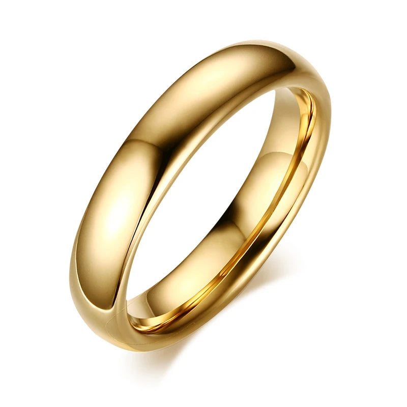Anti Scratch Tungsten Wedding Rings for Women Men Simple Classic Wedding Bands for Couples Basic Jewelry  (GoldenCity)