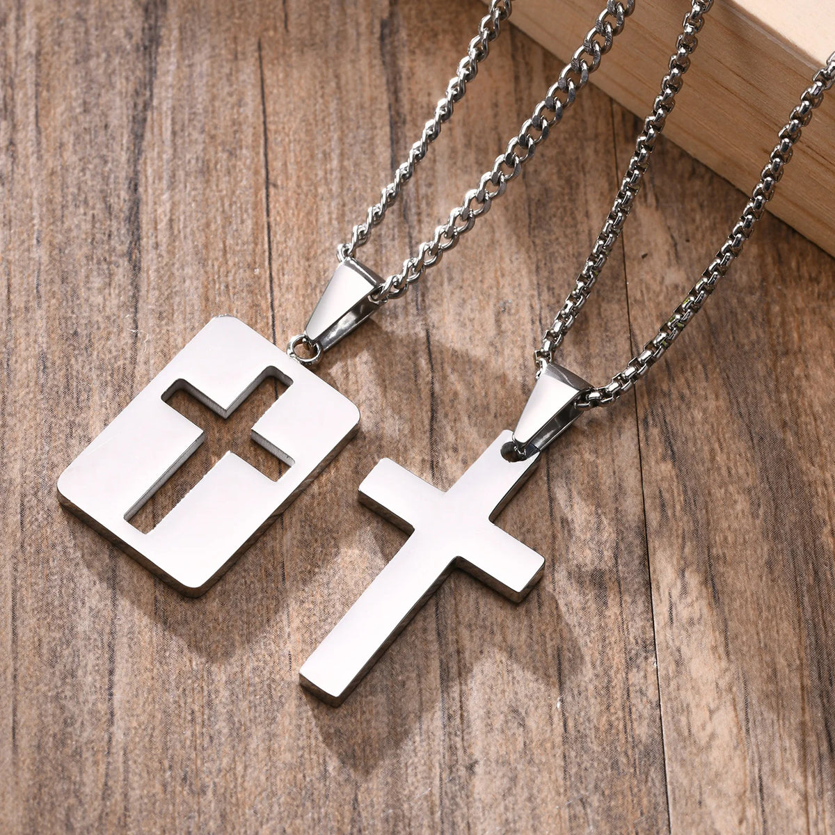 Minimalist Cross Necklaces Faith Pendant,Simple Stainless Steel Christian Prayer Religious Women Men Jewelry,Car Pendant  (GoldenCity)