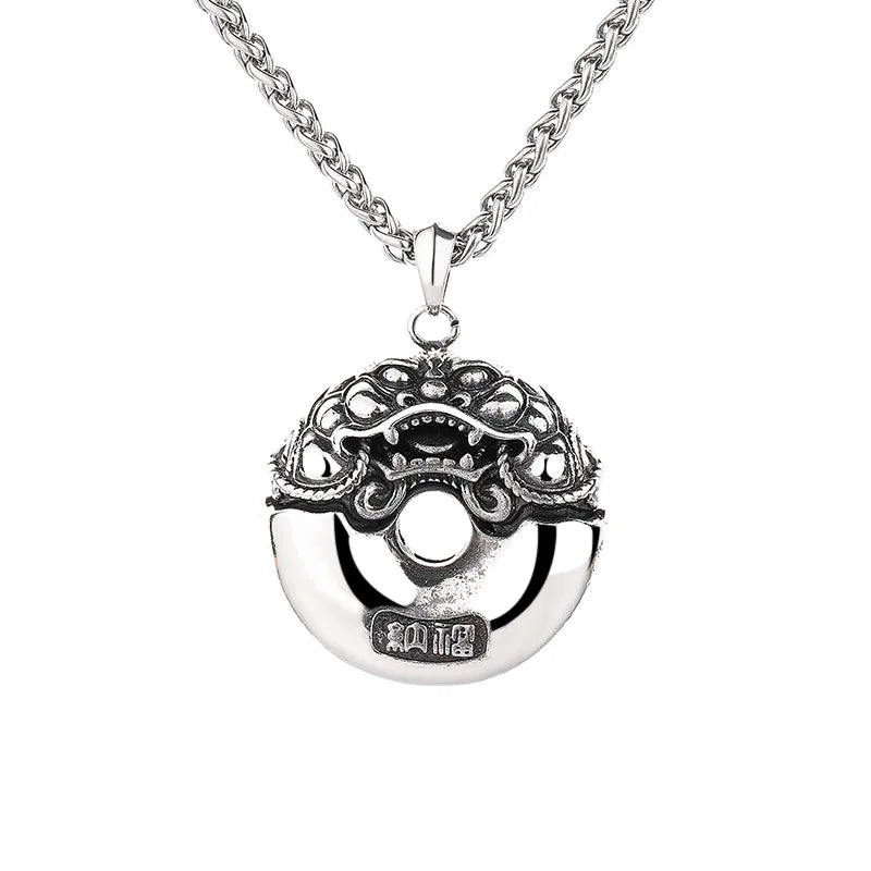 Blessing Wealth Animal Pixiu Pendant For Men Jewelry Lucky Relief Divine Beast Necklace Male Choker Accessories  (GoldenCity)
