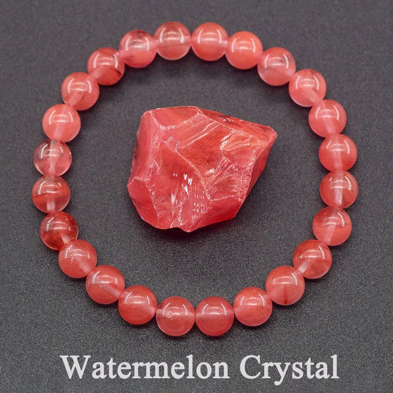 5A Quality Real Natural Brazil Strawberry Crystal Quartz Bead Bracelet Women Purify the Soul Jewelry for Women Healing Pulsera  (GoldenCity)