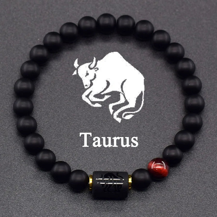 12 Zodiac Sign Bracelet Homme Constellation Bracelet for Men Aries Virgo Leo Libra Charm Bangle Women Friendship Jewelry on Hand  (GoldenCity)