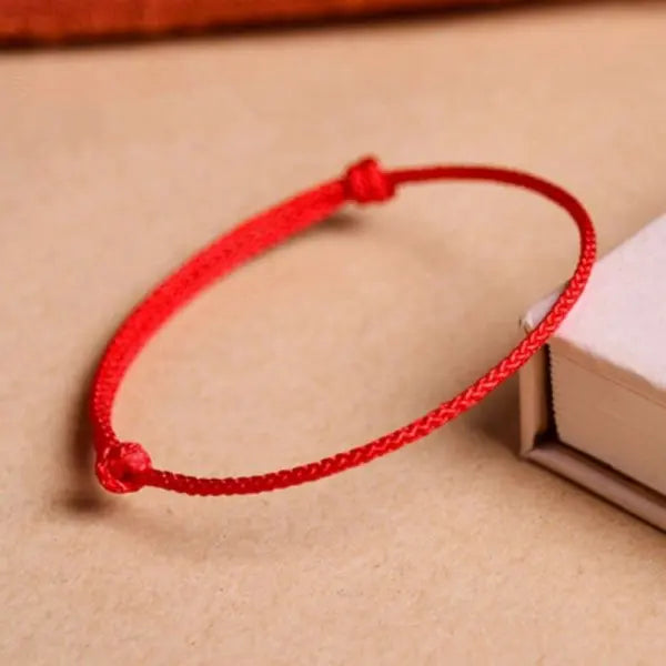 Fashion Simple Lucky Knot Red Rope Bracelets for Women Men Handmade String Adjustable Bracelet Friendship Amulet Jewelry Gift  (GoldenCity)