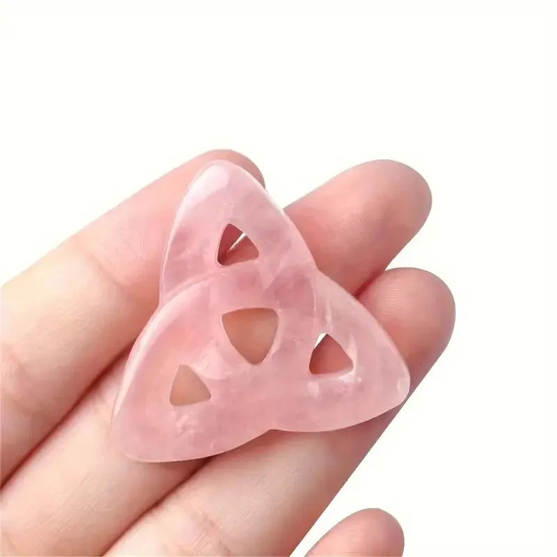 Natural Stone Lrish Knot Healing Cavring Tumble Ornament 1 Inch  (GoldenCity)
