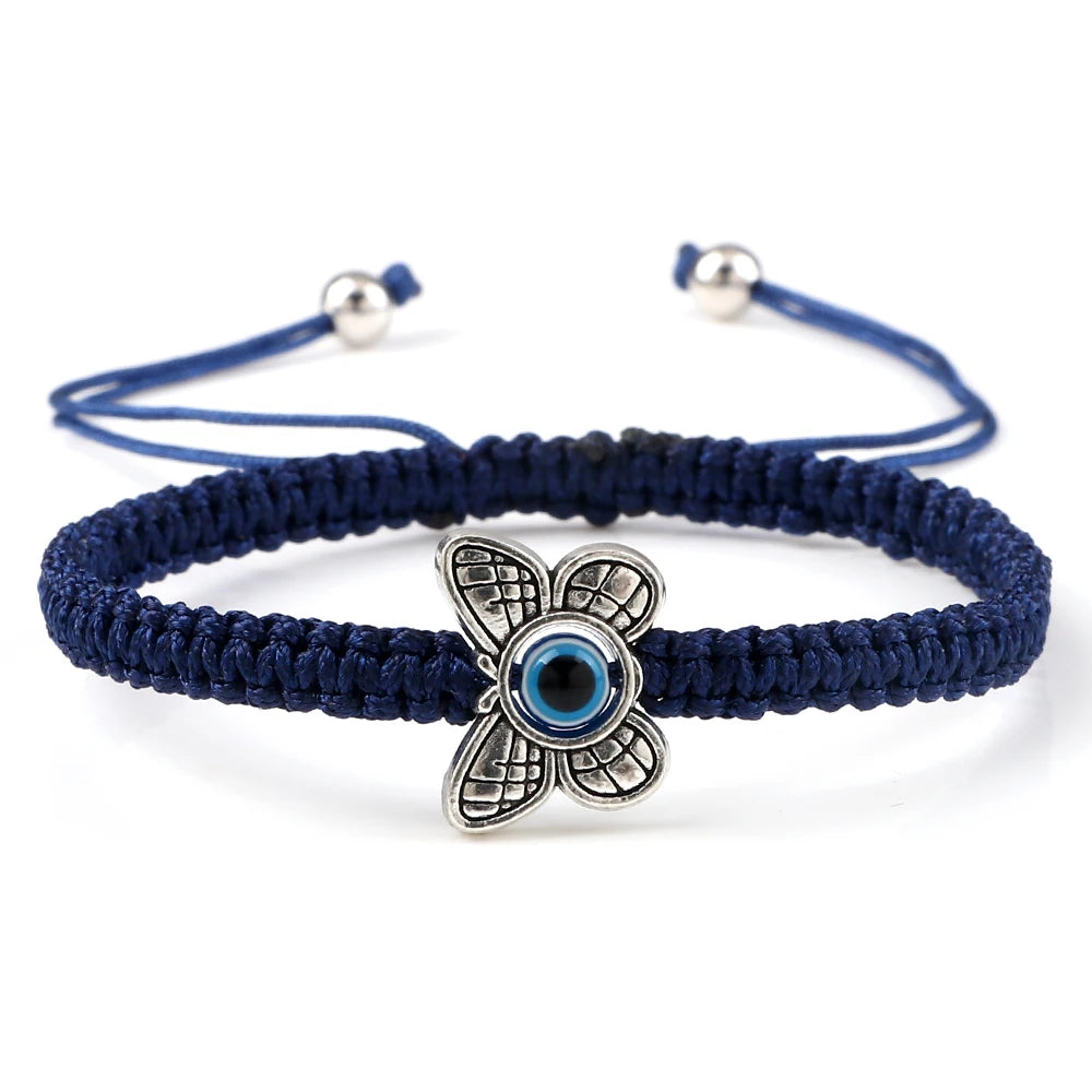 New Evil Eye Braided Bracelet Lucky Red Black Color Thread Couple Chain Handmade Prayer Bangles Pulsera Jewelry Gift for Friend  (GoldenCity)