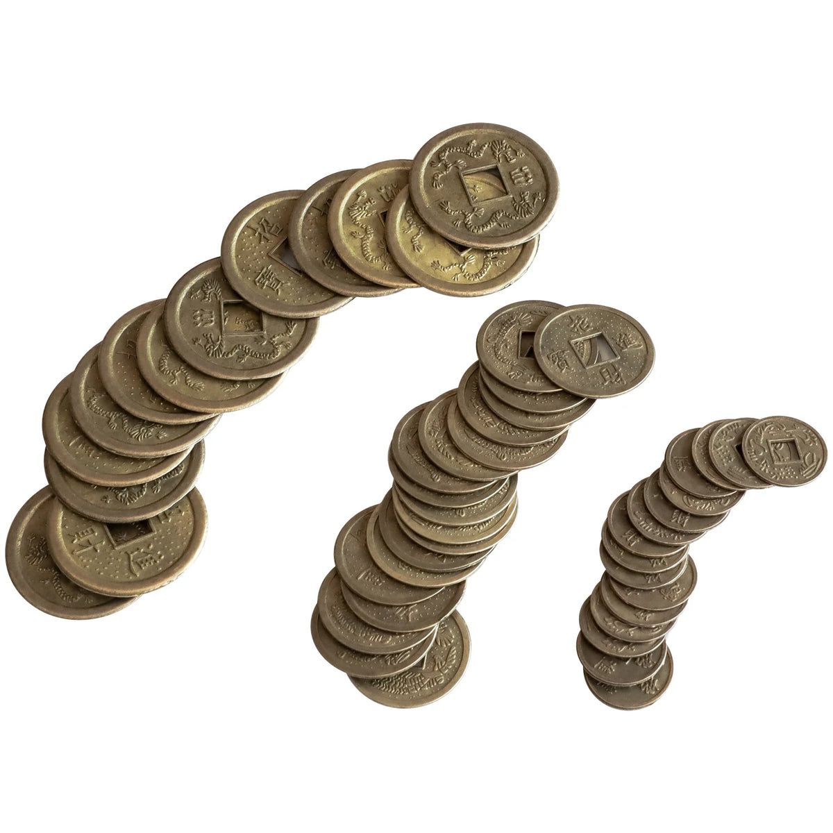 10/20/24Mm Chinese Feng Shui Lucky Coins Ancient Oriental Emperor Qing Money Good Fortune Dragon Coin Gift for Collection  (GoldenCity)