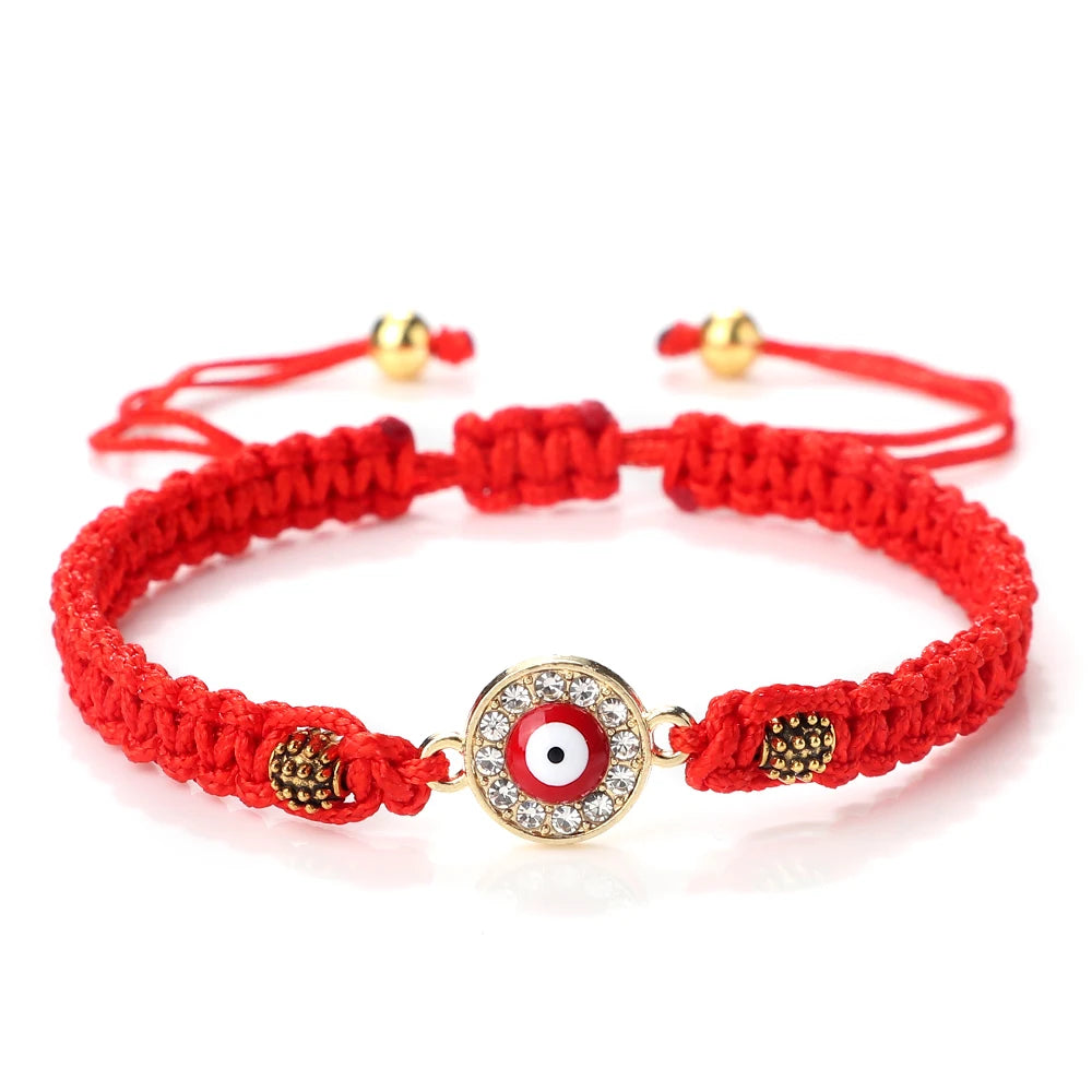 New Red Nylon Thread Evil Eye Braided Bracelet Women Men Vintage Butterfly Elephant Couple Bracelet Chain Jewelry Gift Wholesale  (GoldenCity)