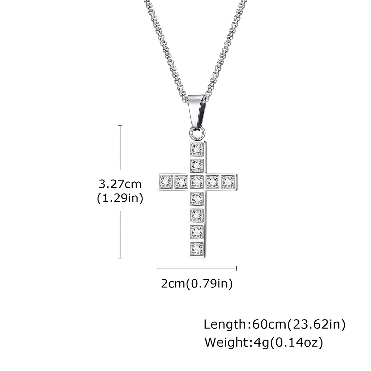 Faith Cross Pendant Necklaces for Men Women, Car Rear Mirror Decor Cross, Prayer Christian Necklaces Collar  (GoldenCity)