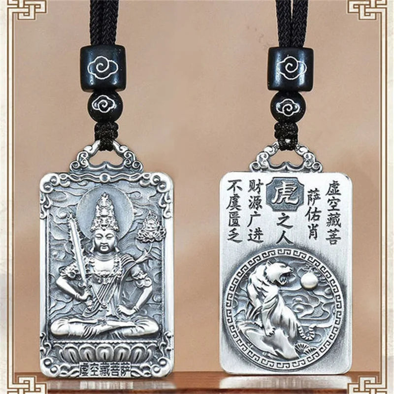 Eight Patronus Buddha Tathagata Avalokitesvara Amitabha Necklace Male Jewelry Zodiac Pendant Necklace For Women Men Amulet  (GoldenCity)