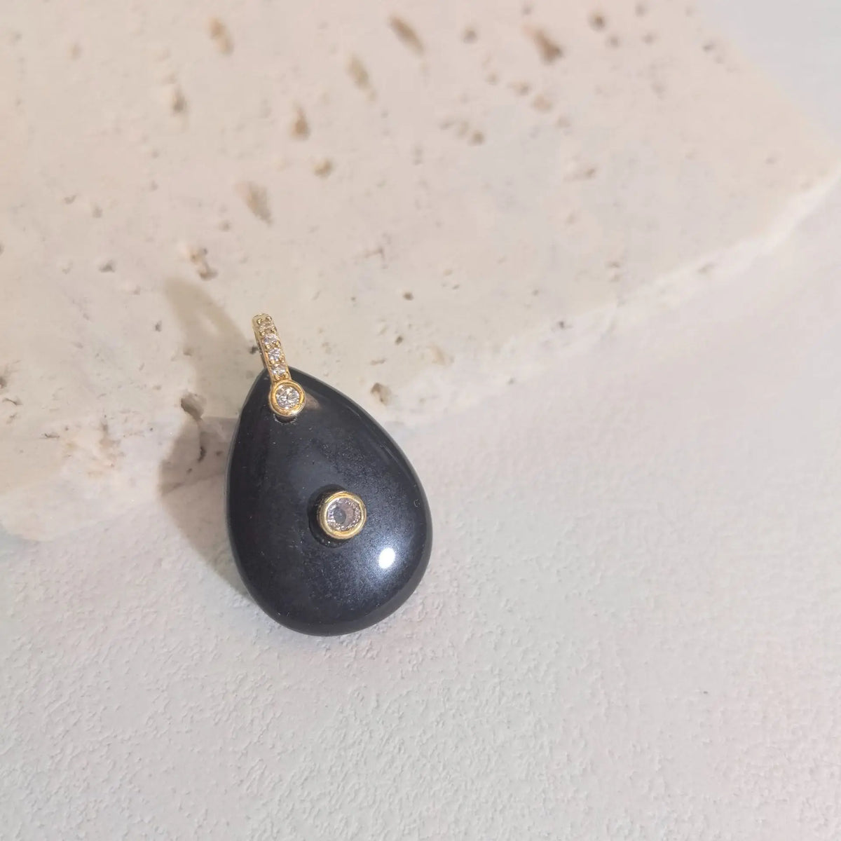 1pc Natural Stone Pendant Water Drop Shape Amethyst Tiger Eye Charms Fit DIY Accessries Jewelry Making  (GoldenCity)