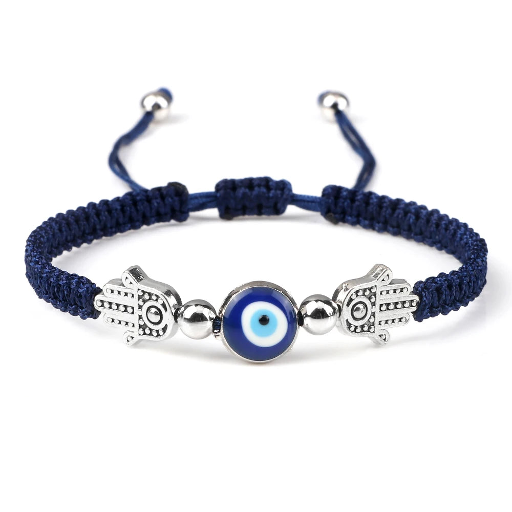 New Evil Eye Braided Bracelet Lucky Red Black Color Thread Couple Chain Handmade Prayer Bangles Pulsera Jewelry Gift for Friend  (GoldenCity)