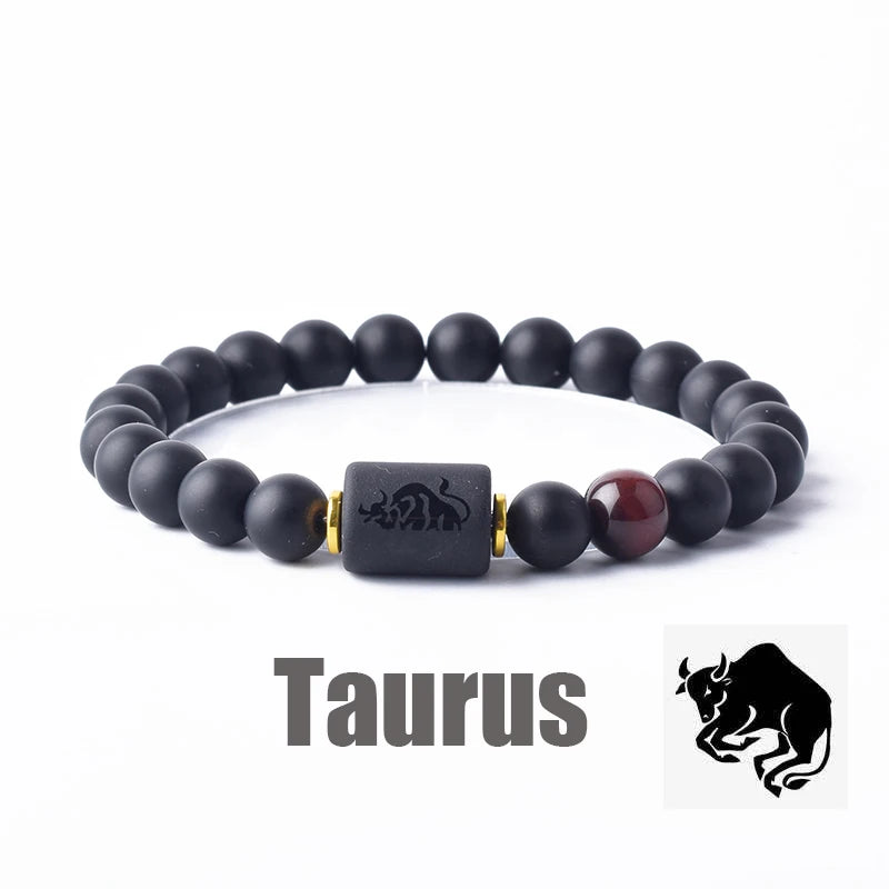 Zodiac Sign Bracelet Homme 12 Constellation Bangles Men Gemini Virgo Leo Libra Bracelet Women Friendship Gift Bracelet on Hand  (GoldenCity)