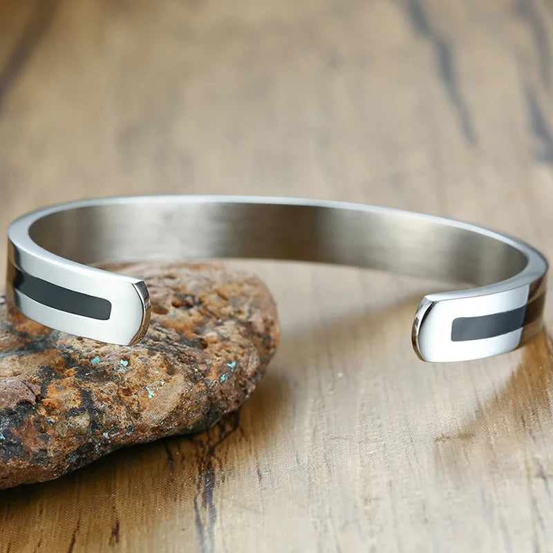 AUM OM Bangle Bracelet Men Women Stainless Steel Yoga Meditation Jewelry  (GoldenCity)