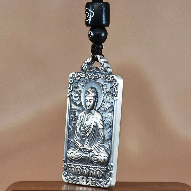 Eight Patronus Buddha Tathagata Avalokitesvara Amitabha Necklace Male Jewelry Zodiac Pendant Necklace For Women Men Amulet  (GoldenCity)