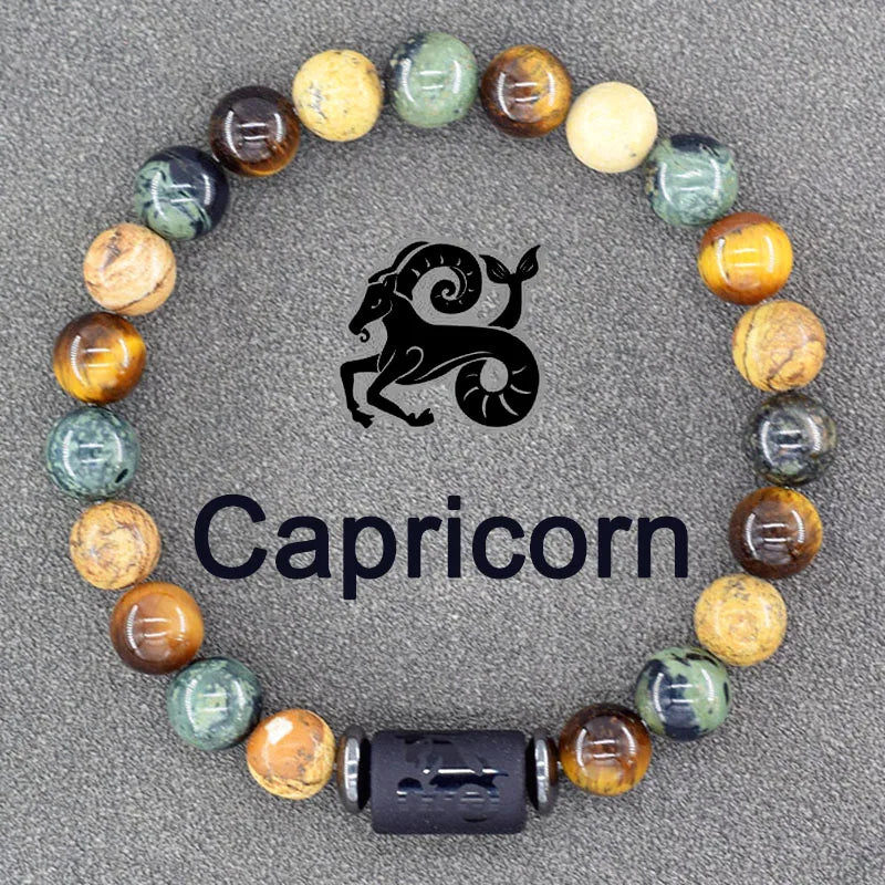 Zodiac Sign Bracelet Homme 12 Constellation Bangles Men Gemini Virgo Leo Libra Bracelet Women Friendship Gift Bracelet on Hand  (GoldenCity)