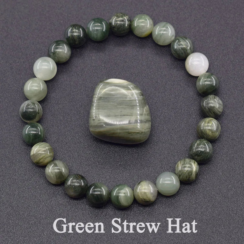 Natural Unakite Jasper Stone Real Crystal Quartz Bead Bracelet for Women Men Round Shape Pulsera Wristband Jewelry Birthday Gift  (GoldenCity)