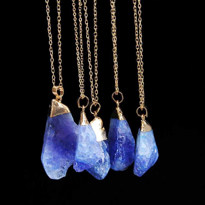 Irregular Amethyst Gemstone Necklace Healing Crystal Chakra Stone Women Birthday Gift Citrine Gemstone Necklace Healing Crystal  (GoldenCity)