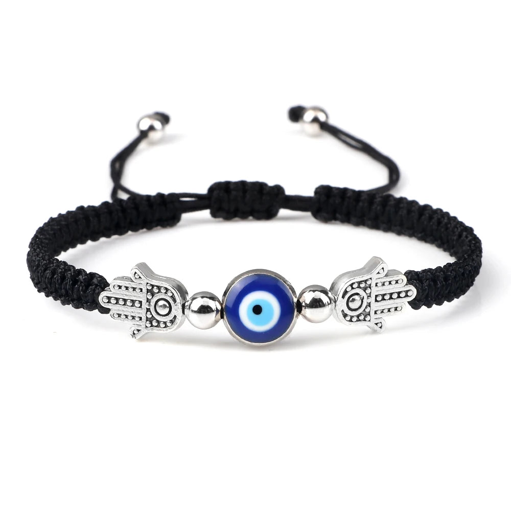 New Evil Eye Braided Bracelet Lucky Red Black Color Thread Couple Chain Handmade Prayer Bangles Pulsera Jewelry Gift for Friend  (GoldenCity)