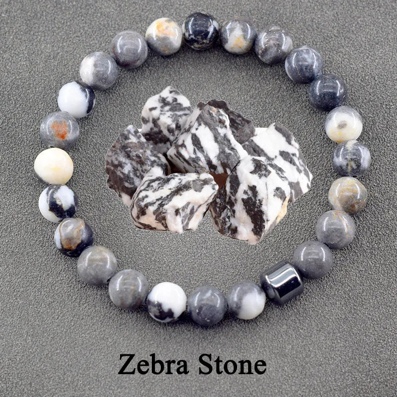 Genuine Natural Stone Bracelet Man Women Labradorite Red Tiger Eye Stone Bead Jewelry Hematite Cylinder Wristband Gift Wholesale  (GoldenCity)