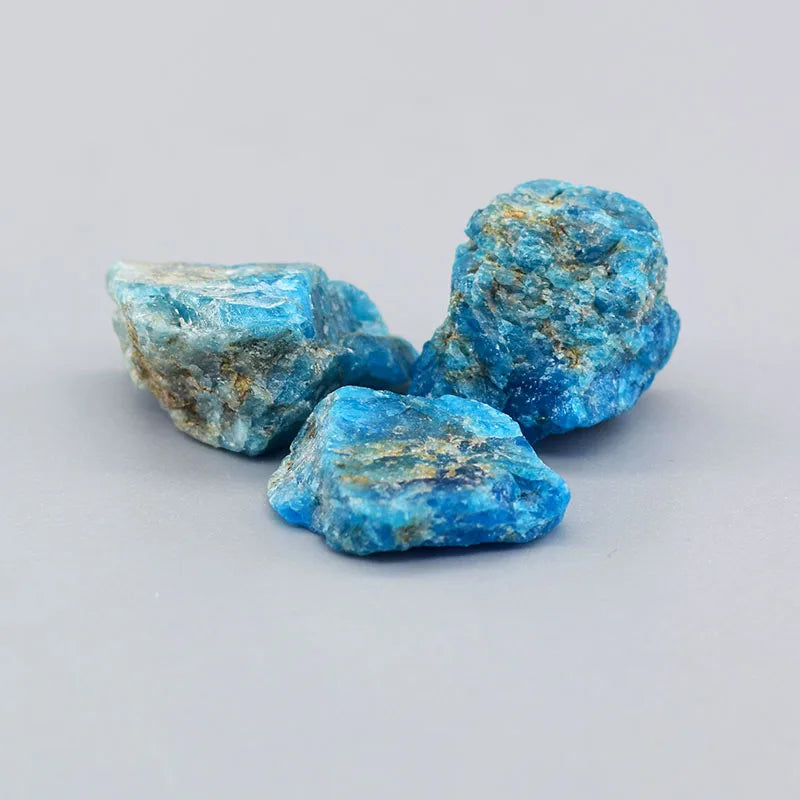 Natural Blue Apatite Stone Beads Bracelets Men Women Original Stone Blood Circulation Stimulate Enthusiasm Health Care Jewelry  (GoldenCity)
