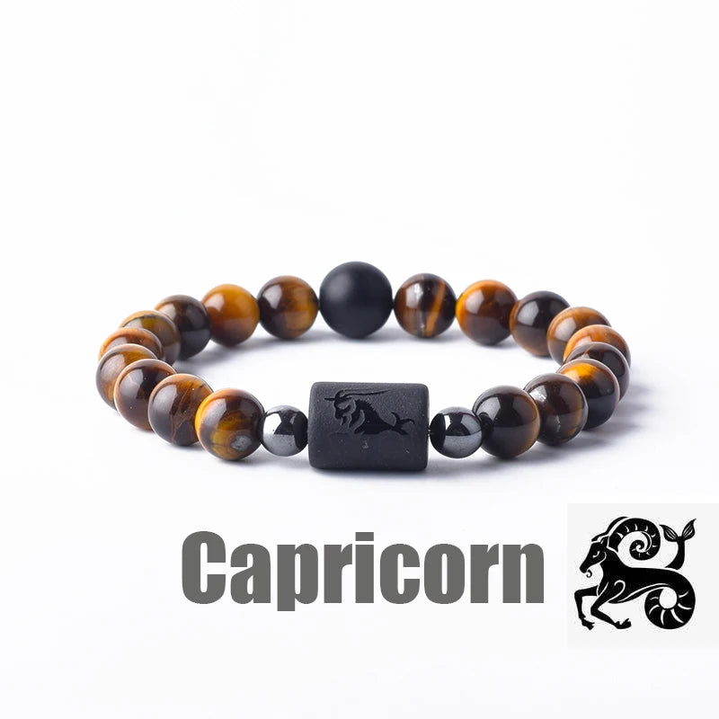 Zodiac Sign Bracelet Homme 12 Constellation Bangles Men Gemini Virgo Leo Libra Bracelet Women Friendship Gift Bracelet on Hand  (GoldenCity)