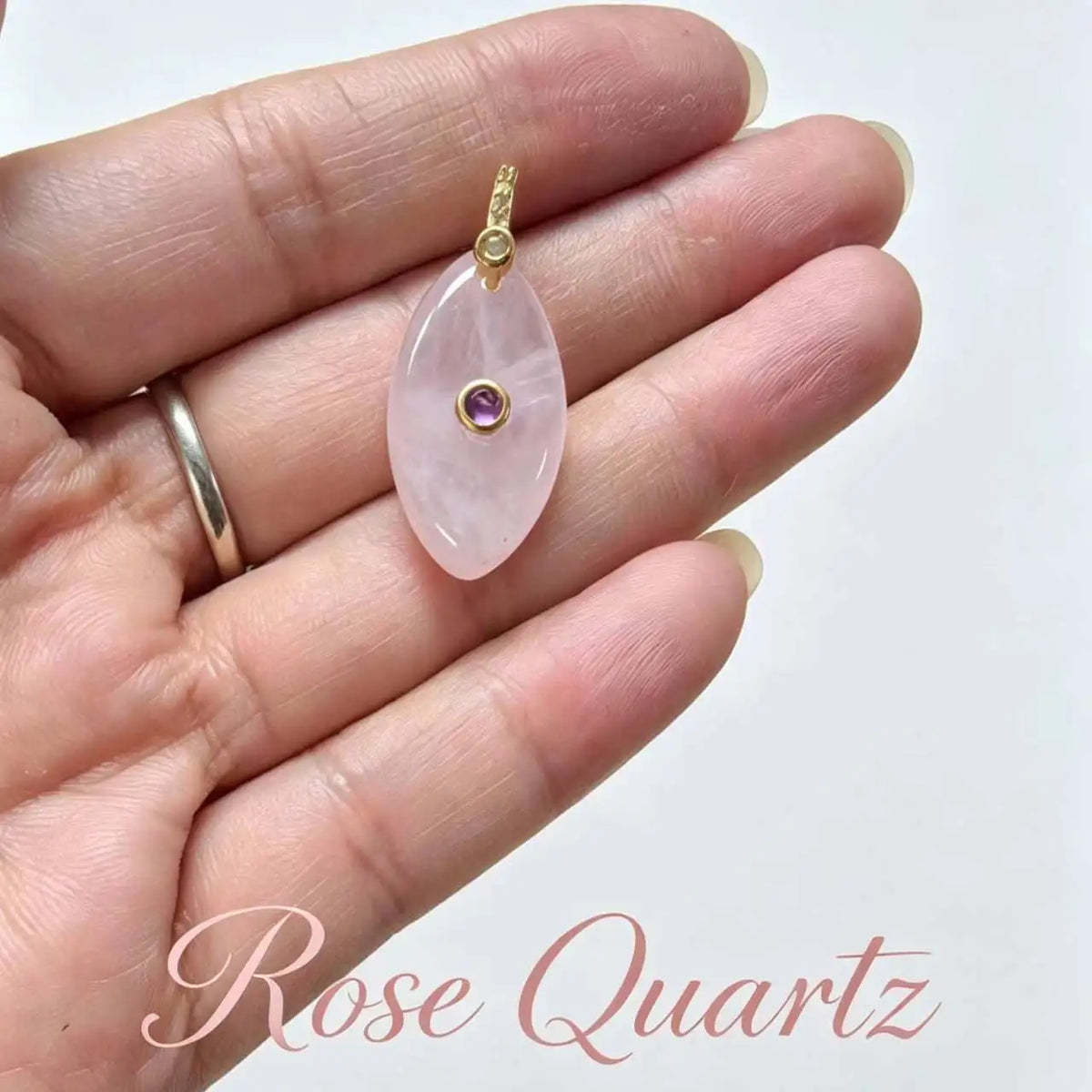 1pc Natural Stone Pendant Amethyst Tiger Eye Oval Water Drop Inlaid Zircon Charms Pendant DIY Necklace Bracelet Accessories  (GoldenCity)