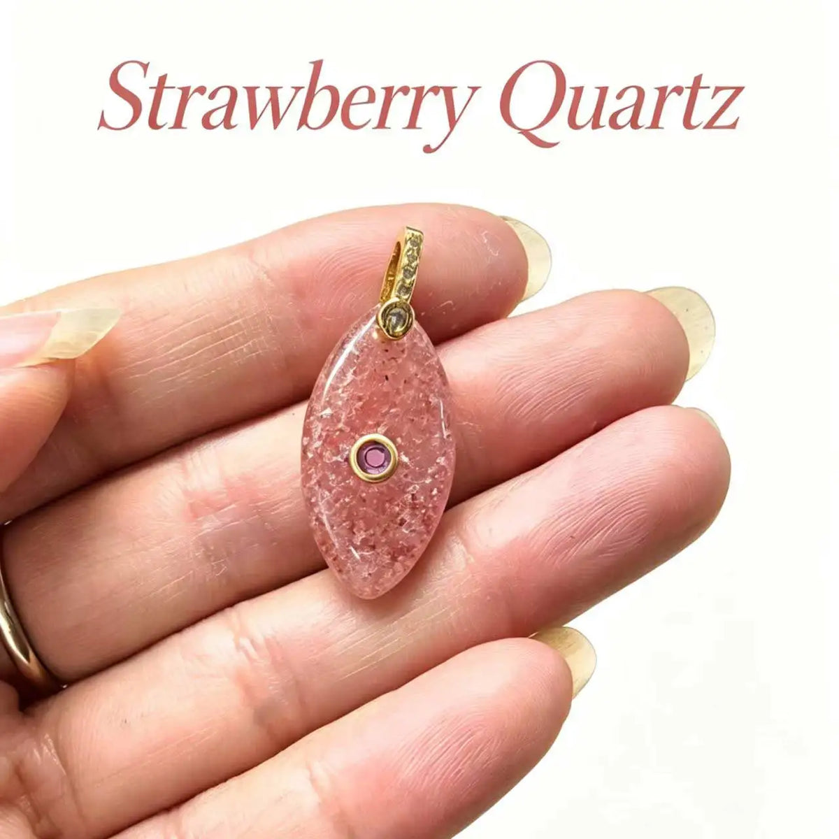 1pc Natural Stone Pendant Amethyst Tiger Eye Oval Water Drop Inlaid Zircon Charms Pendant DIY Necklace Bracelet Accessories  (GoldenCity)