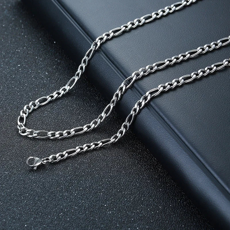 Mens Cross Necklaces, Stainless Steel Layered Plain Cross Pendant, Rope Box Chain Necklace, Simple Prayer Jesus Collar  (GoldenCity)
