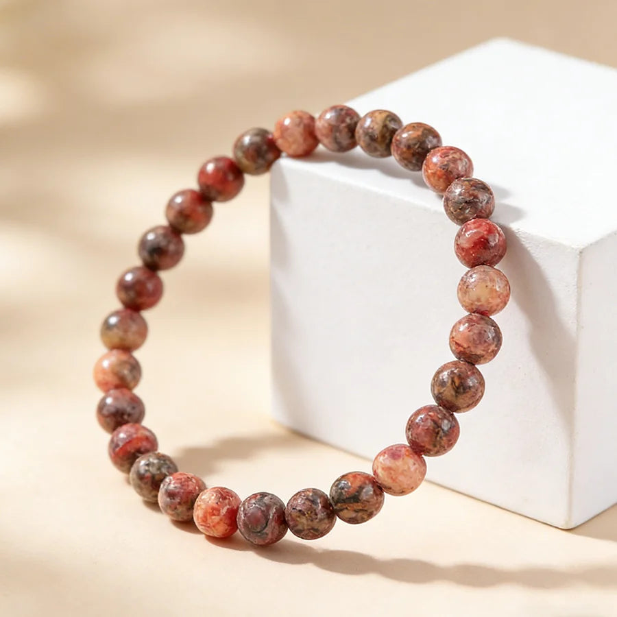 Natural Green Spot Stone Beads Elastic Bracelet Moss Agates Green Aventurine Amethyst Rose Quartzs Bracelet Bangle For Women Men  (GoldenCity)