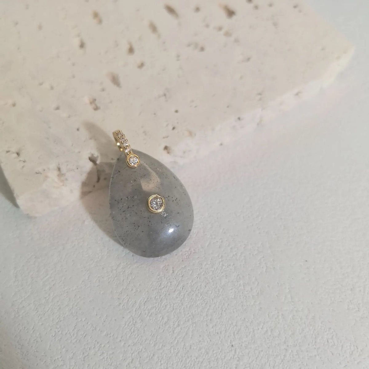 1pc Natural Stone Pendant Water Drop Shape Amethyst Tiger Eye Charms Fit DIY Accessries Jewelry Making  (GoldenCity)