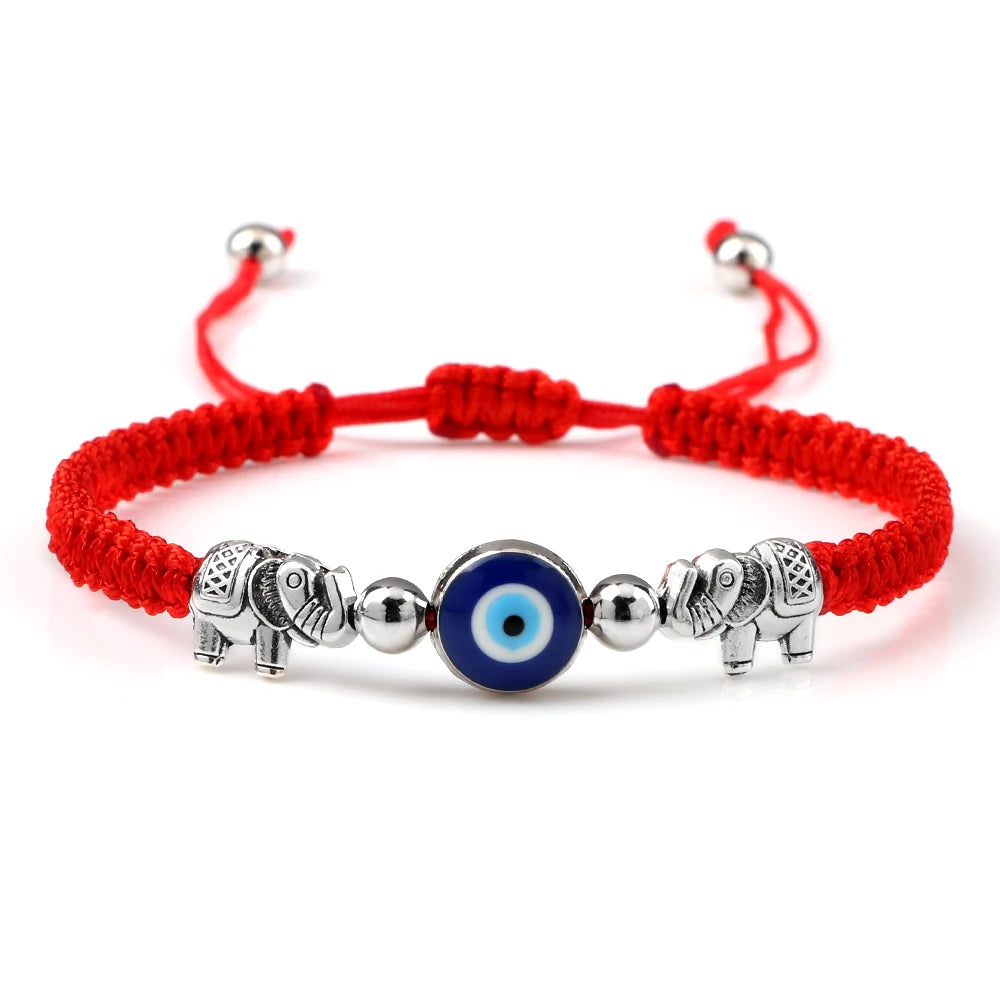 New Evil Eye Braided Bracelet Lucky Red Black Color Thread Couple Chain Handmade Prayer Bangles Pulsera Jewelry Gift for Friend  (GoldenCity)