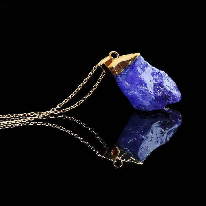 Irregular Amethyst Gemstone Necklace Healing Crystal Chakra Stone Women Birthday Gift Citrine Gemstone Necklace Healing Crystal  (GoldenCity)