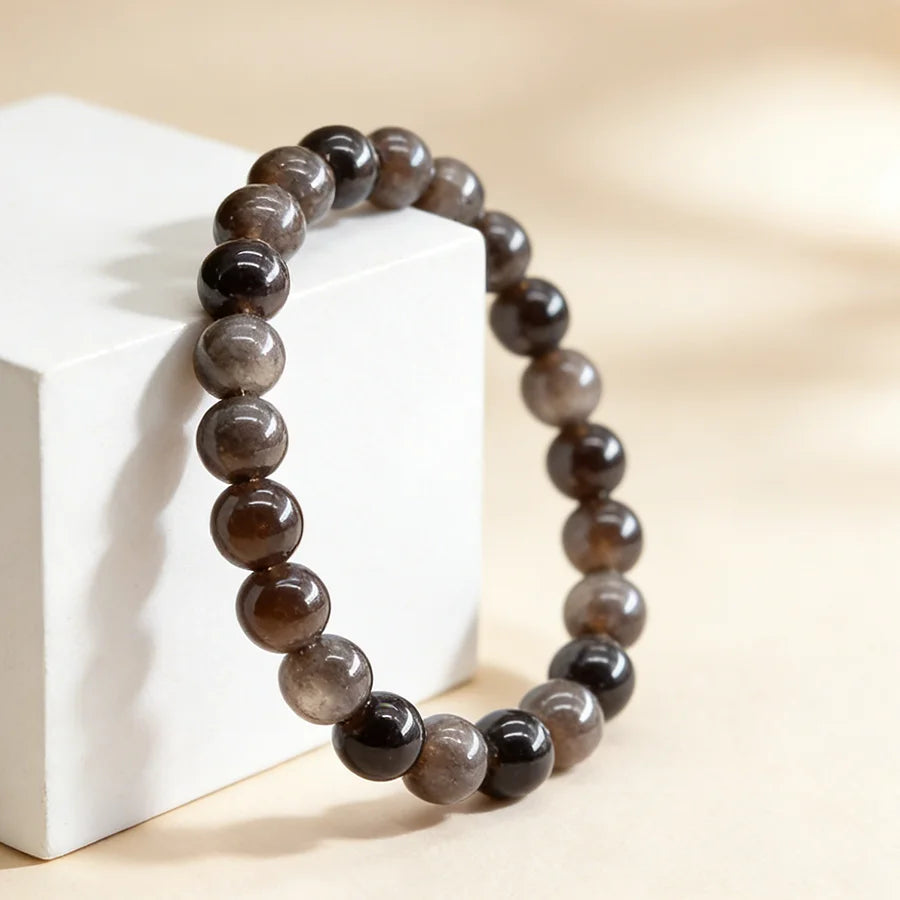 Natural Green Spot Stone Beads Elastic Bracelet Moss Agates Green Aventurine Amethyst Rose Quartzs Bracelet Bangle For Women Men  (GoldenCity)