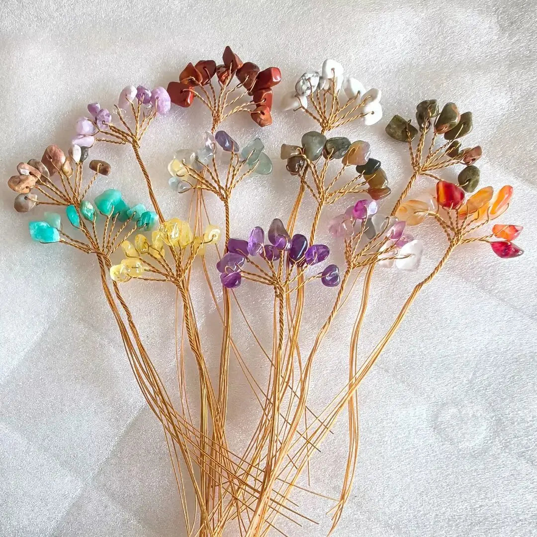 Natural Crystal Money Lucky Tree Amethyst Rose quartz Reiki Healing Fengshui Tree For Wealth And DIY Luck Home Decoration  (GoldenCity)