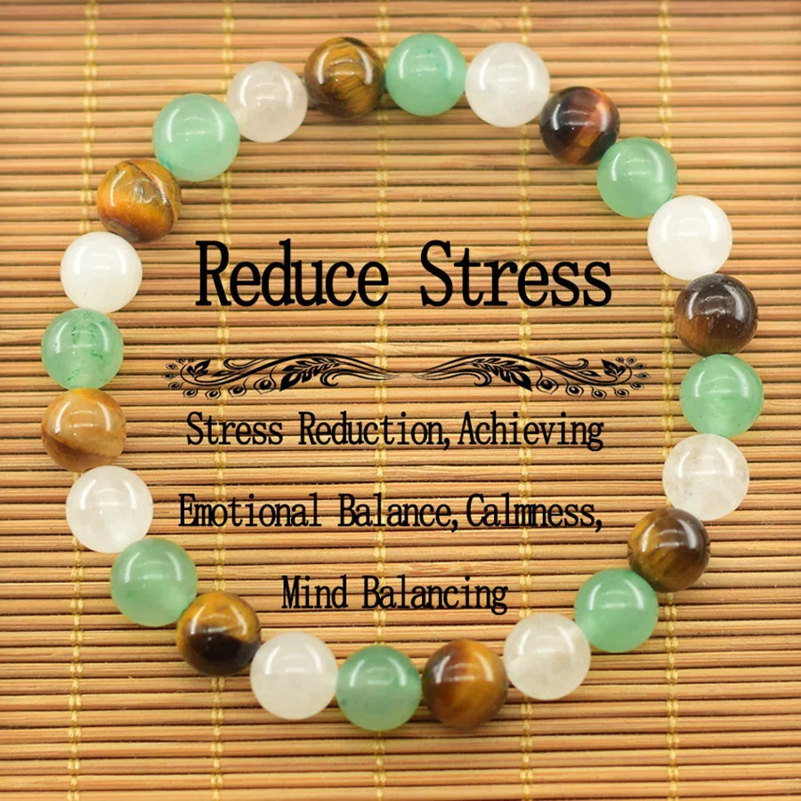 8mm Natural Shoushan Stone Health Bracelet, Bringing Health and Longevity, Fashionable Beaded Bracelet for Men and Women Pulsera  (GoldenCity)