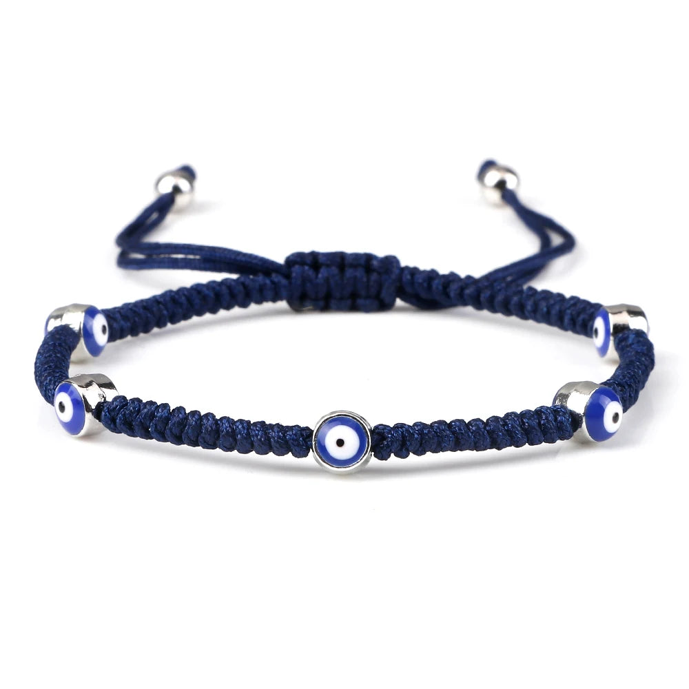 New Evil Eye Braided Bracelet Lucky Red Black Color Thread Couple Chain Handmade Prayer Bangles Pulsera Jewelry Gift for Friend  (GoldenCity)